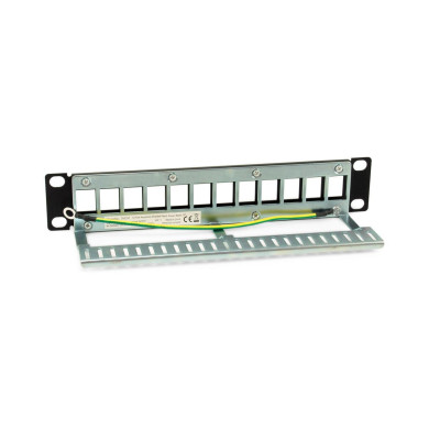Patch Panel 10" Equip 12-Port Keystone Shielded 1U Black