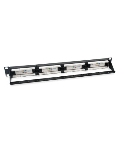 Patch Panel 19" Equip Cat6 UTP24 1U Black Basic