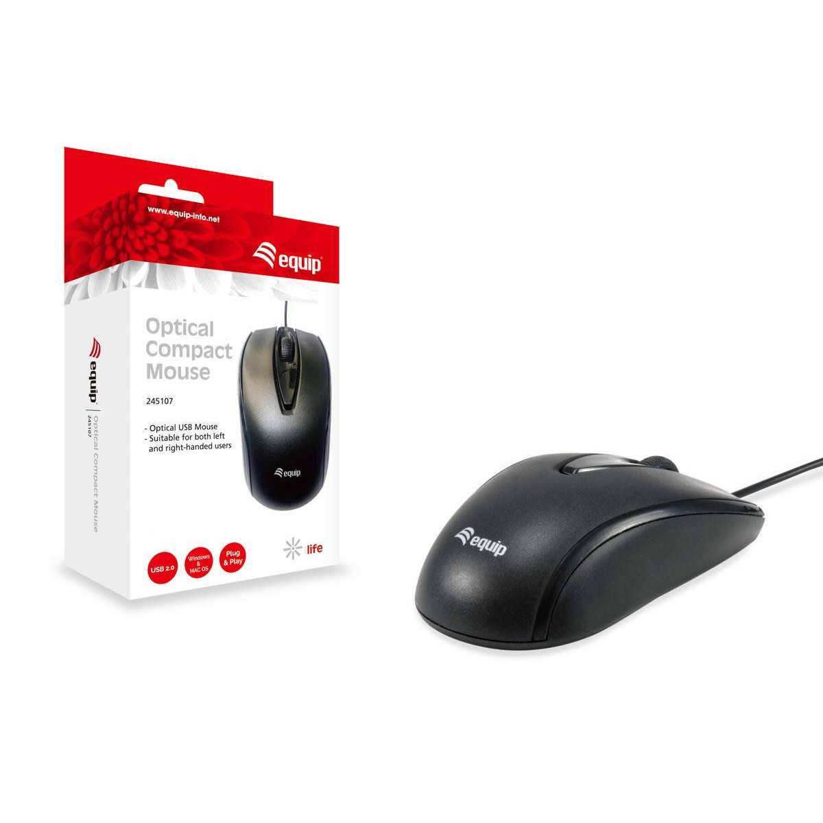 Rato Equip Life Optico Compact Usb Black