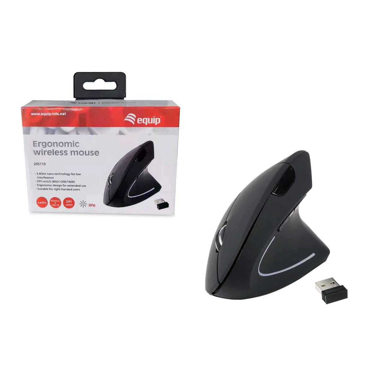 Rato Equip Ergonomic Wireless Black