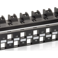 Patch Panel 19" Equip Cat6A 24p Keystone 1U Black