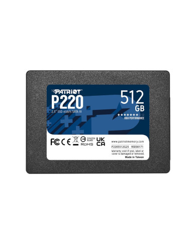 Disco SSD Patriot P220 512GB SATA3 2.5" 550R/500W