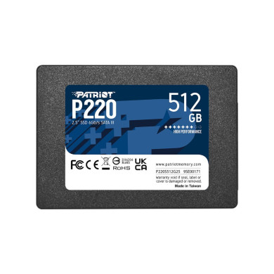 Disco SSD Patriot P220 512GB SATA3 2.5" 550R/500W