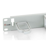 Cable Management Panel 19" Equip 5x Rings Rack Mount Light Grey