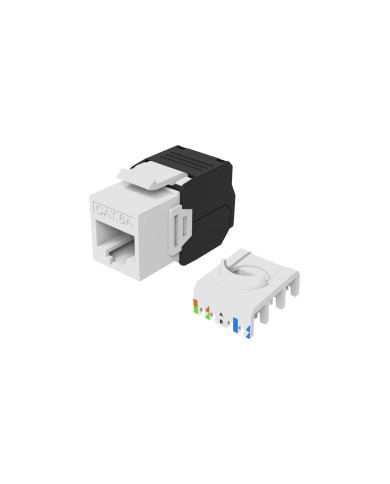 Pack 8x Keystone Cat.6A Unshielded Toolfree White