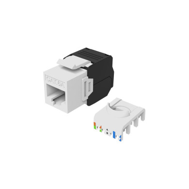 Pack 8x Keystone Cat.6A Unshielded Toolfree White