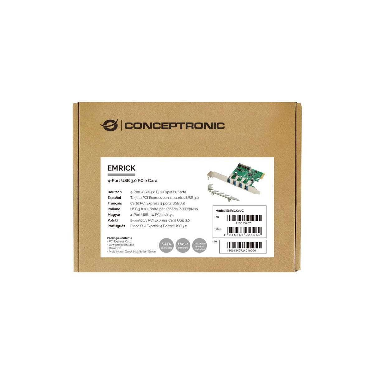 Placa PCIE Conceptonic 4x USB 3.0
