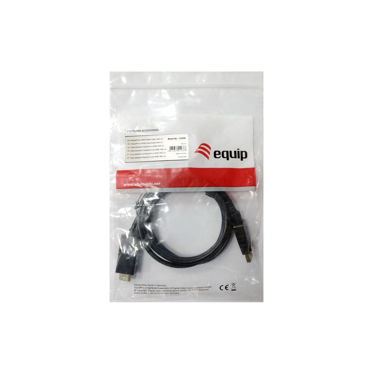Cabo Equip DisplayPort -> HDMI M/F 2m