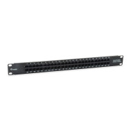 Patch Panel 19" Equip ISDN Cat3 RJ45 50p 1U Black