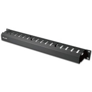 Cable Management Panel 19" Equip Rack Mount Black