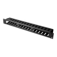 Cable Management Panel 19" Equip Rack Mount Black