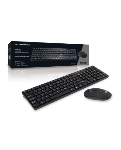 Teclado+Rato Conceptronic Orazio Wireless Black