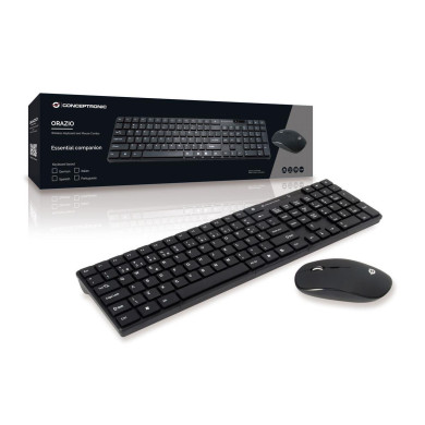 Teclado+Rato Conceptronic Orazio Wireless Black