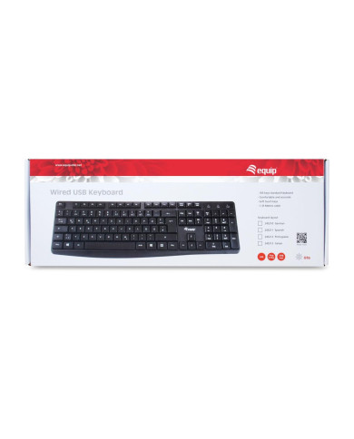 Teclado Equip Standard 105 Teclas USB Black