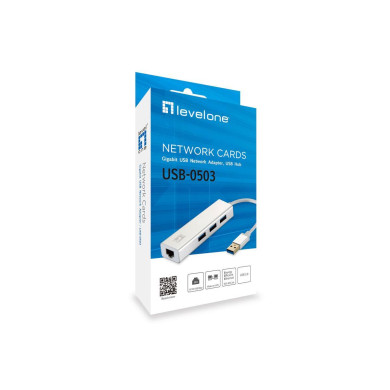 Adaptador LevelOne USB 3.0 -> 1x LAN / 3x USB 3.0