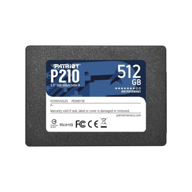 Disco SSD Patriot P210 512GB SATA3 2.5" 520R/430W