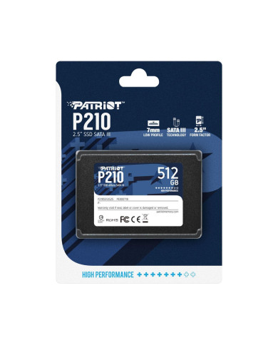 Disco SSD Patriot P210 512GB SATA3 2.5" 520R/430W