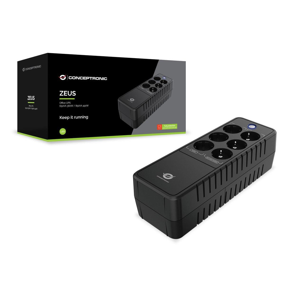 UPS Conceptronic Zeus 850VA 490W Office 6xSchuko