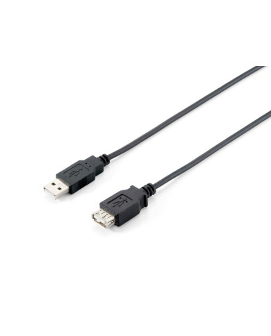 Cabo Extensão Equip USB 2.0 A -> A M/F 3m Black