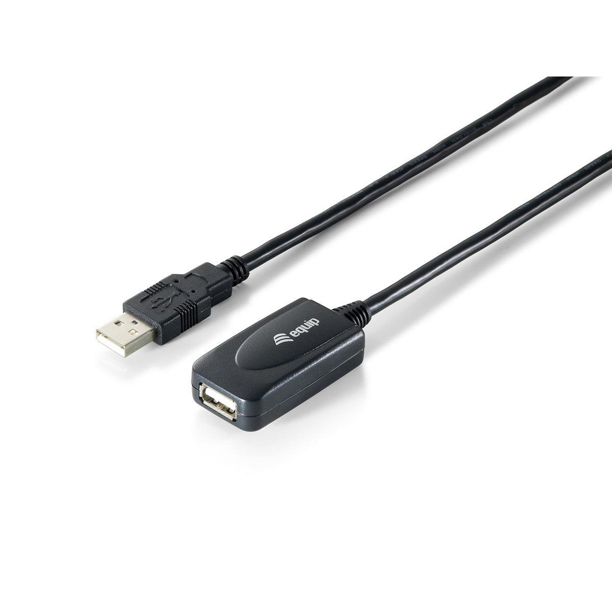 Extensão Equip Active Usb 2.0 A->A M/F 5m Black