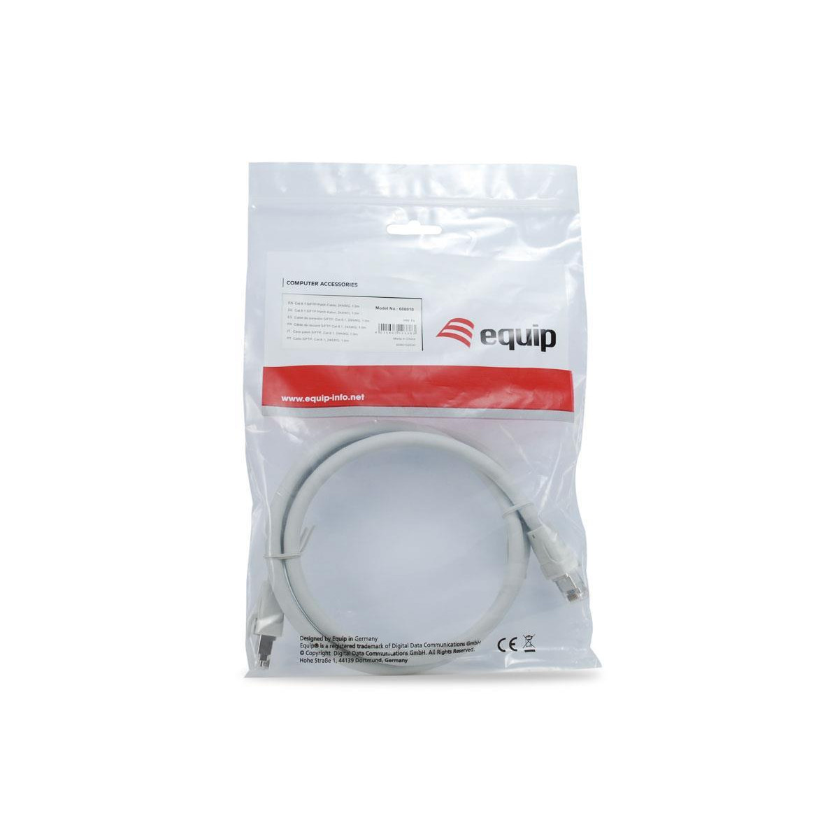 Cabo Rede Equip S/FTP Cat8.1 1m Grey