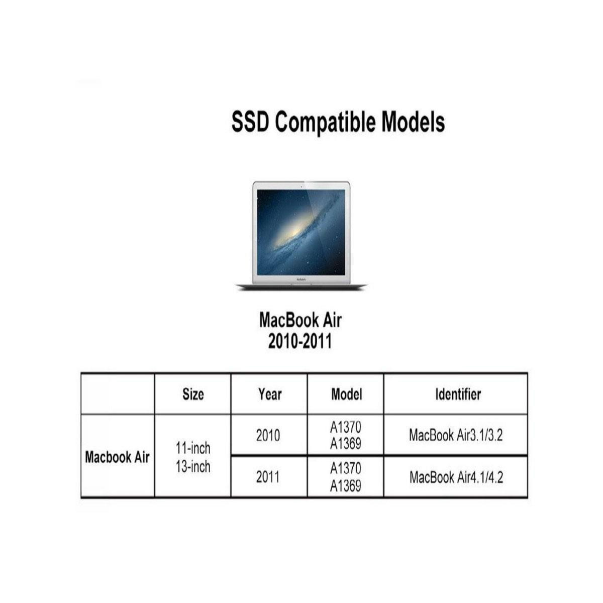 Disco SSD Solid 256Gb p/ Apple Air A1369 A1370