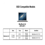 Disco SSD Solid 256Gb p/ Apple Air A1369 A1370