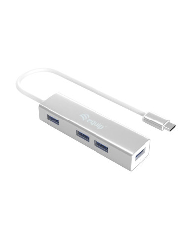 Hub USB-C Equip 4 Portas USB 3.0 Silver