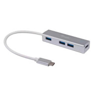 Hub USB-C Equip 4 Portas USB 3.0 Silver
