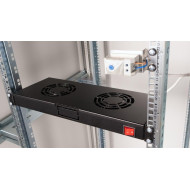 Ventoínhas Equip Bastidor 19" 1U 2x Fans Black