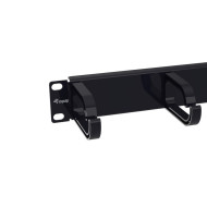 Cable Management Panel 10" Equip 3x Plastic Rings 1U Black