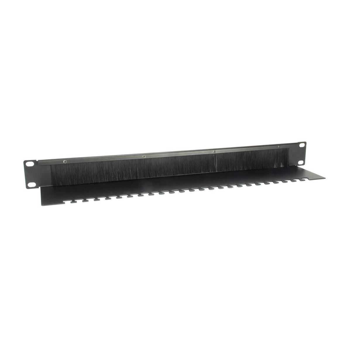 Cable Management Panel 19" Equip Brush Panel Black