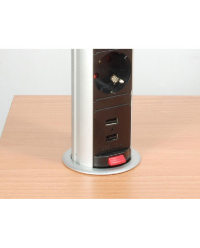 Régua de Alimentação Equip Desktop PopUp 3x Schuko