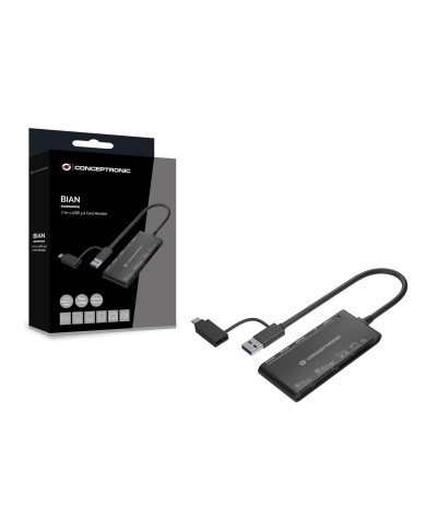 Leitor de Cartões Conceptronic BIAN03B 7-1 SD MMC CF xD USB 3.0