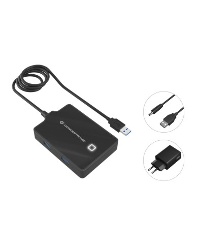 Hub USB 3.0 Conceptronic 4 Portas 4xUSB3 Powered