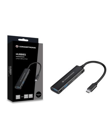 Hub USB-C Conceptronic 4 Portas 2xUSB-C 2xUSB3