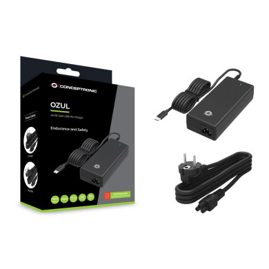 Carregador Universal Conceptronic OZUL03BE USB-C 100W GaN PD
