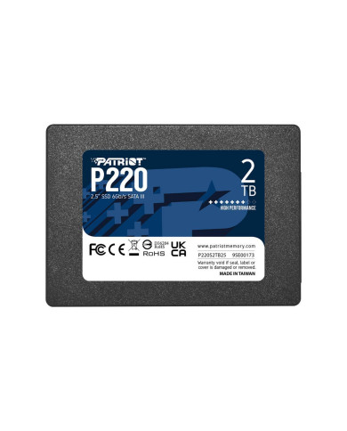 Disco SSD Patriot P220 2TB SATA3 2.5" 550R/500W