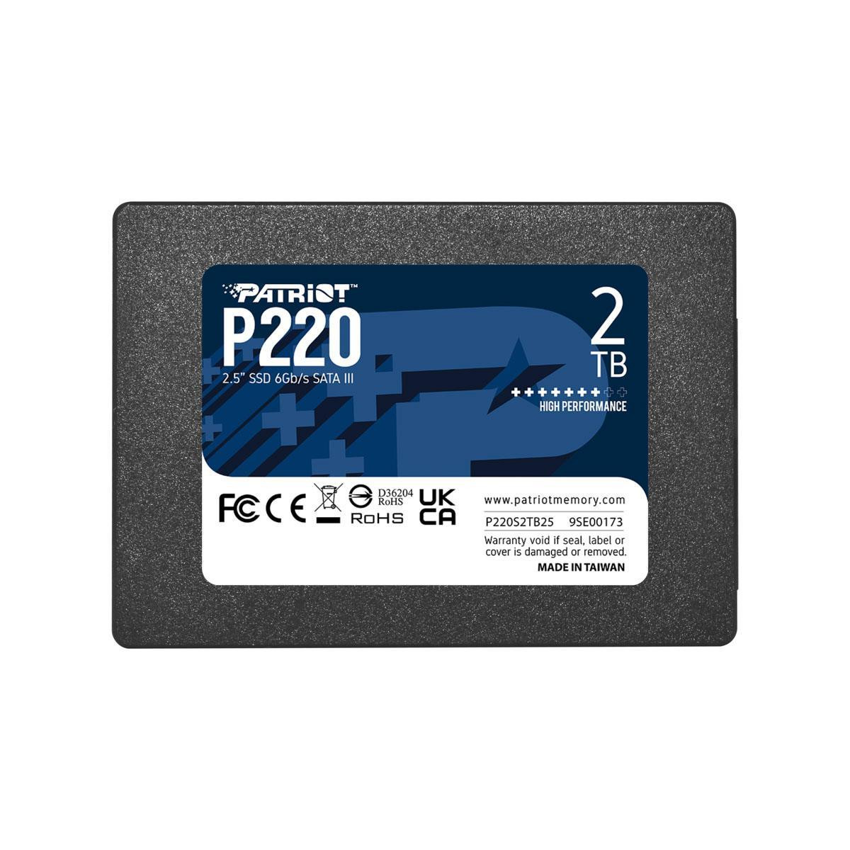 Disco SSD Patriot P220 2TB SATA3 2.5" 550R/500W