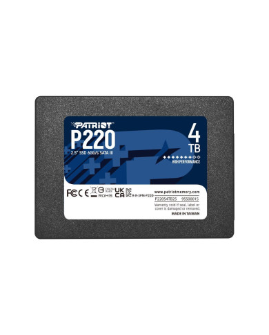 Disco SSD Patriot P220 4TB SATA3 2.5" 550R/500W