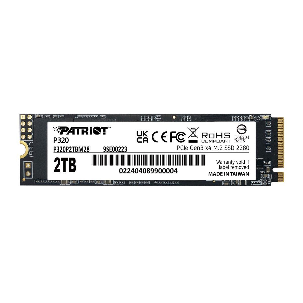 Disco SSD Patriot P320 2TB M.2 2280 PCIE Gen3 x4