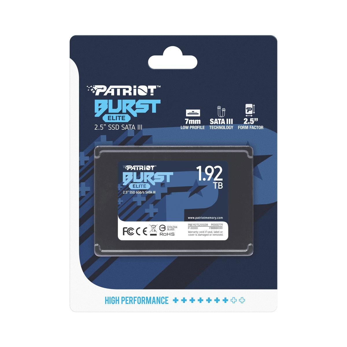 Disco SSD Patriot BURST ELITE 1.92TB SATA3 2.5"