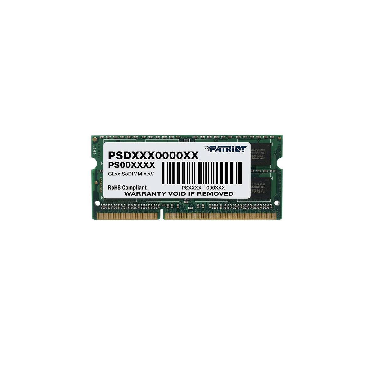 Sodimm Patriot 8Gb DDR3 1600 CL11 1.5V