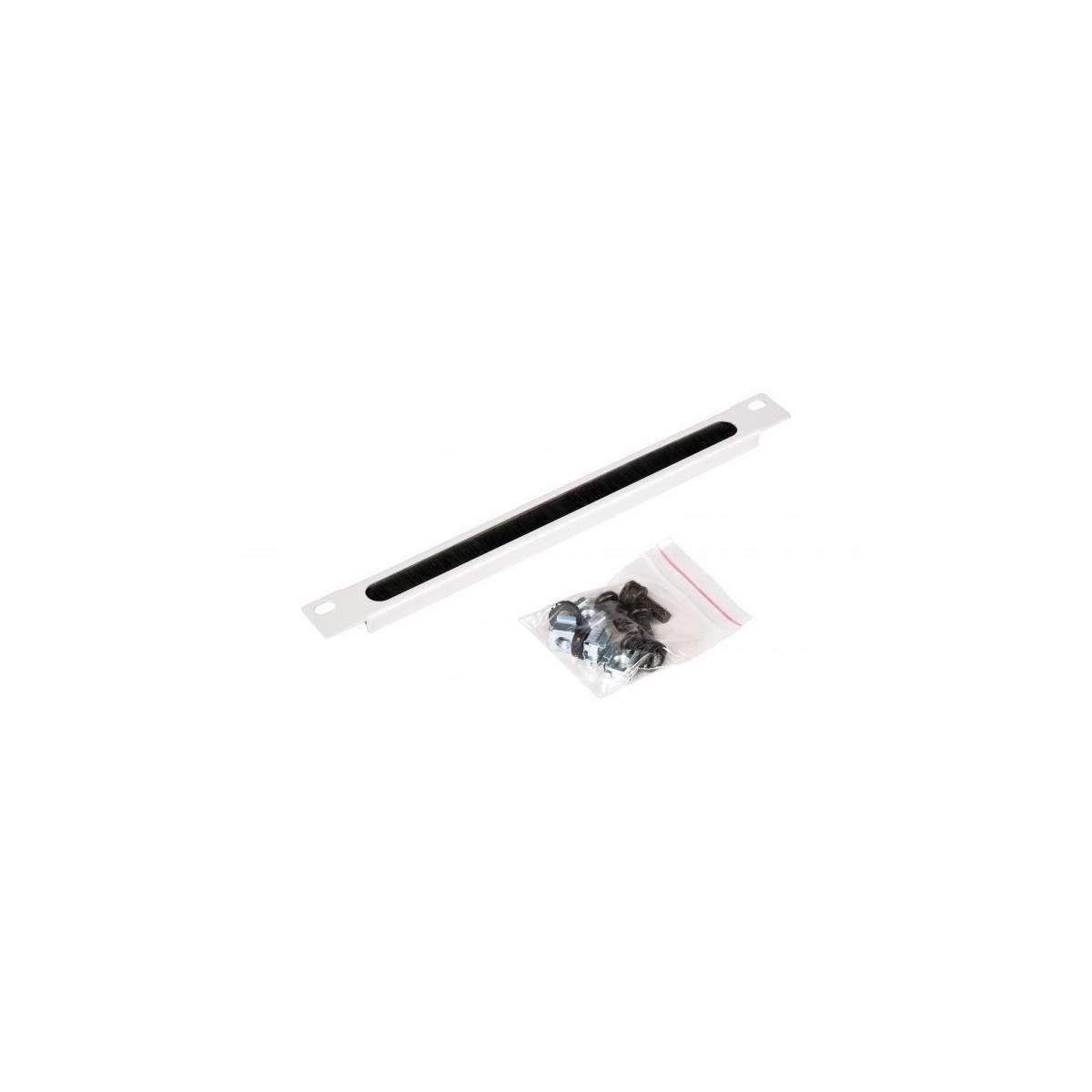 Cable Management Panel 10" Equip Brush 1U Grey- EZMB-10-G