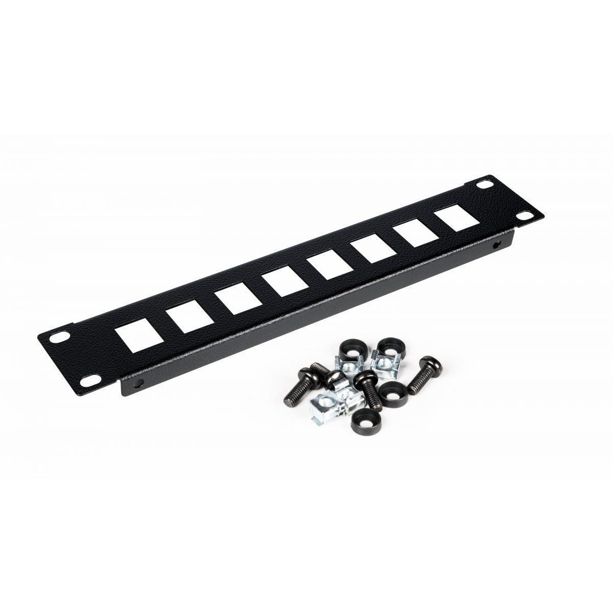 Patch Panel 10" Equip Unloaded 1U 8x RJ45 Black
