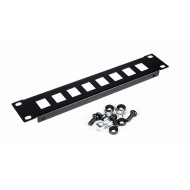 Patch Panel 10" Equip Unloaded 1U 8x RJ45 Black