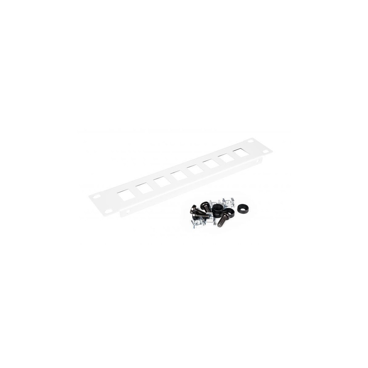 Patch Panel 10" Equip Unloaded 1U 8x RJ45 Grey - EZKP-10-G
